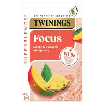 Twinings Superblends Focus مع المانجو والأناناس 20 لكل علبة
