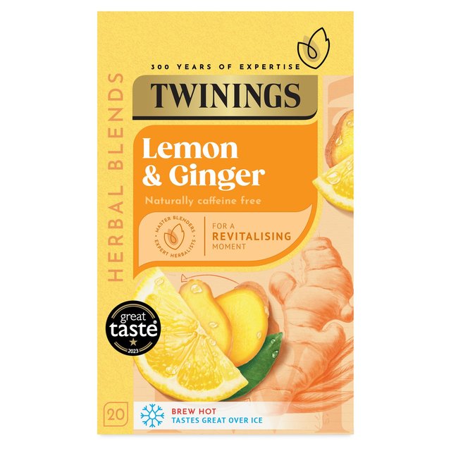 Twinings limón y té de jengibre 20 bolsas de té