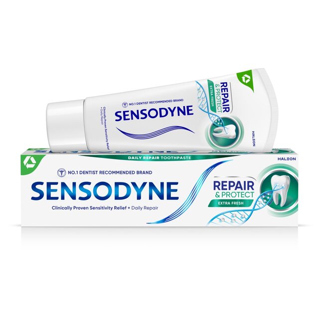 Sensodyne reparación y protección de reparación profunda pasta de dientes sensible extra fresca 75 ml