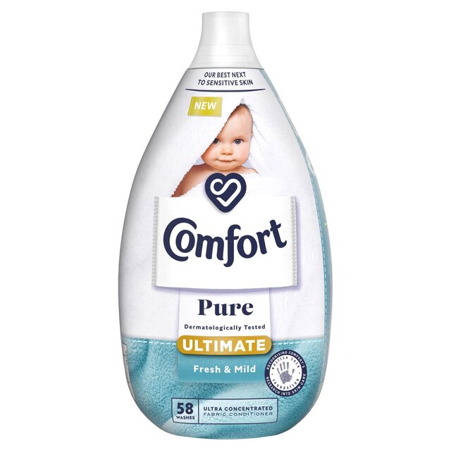 Comfort Ultra Concentrated Fabric Conditioner Pure 58 Wash 870ml