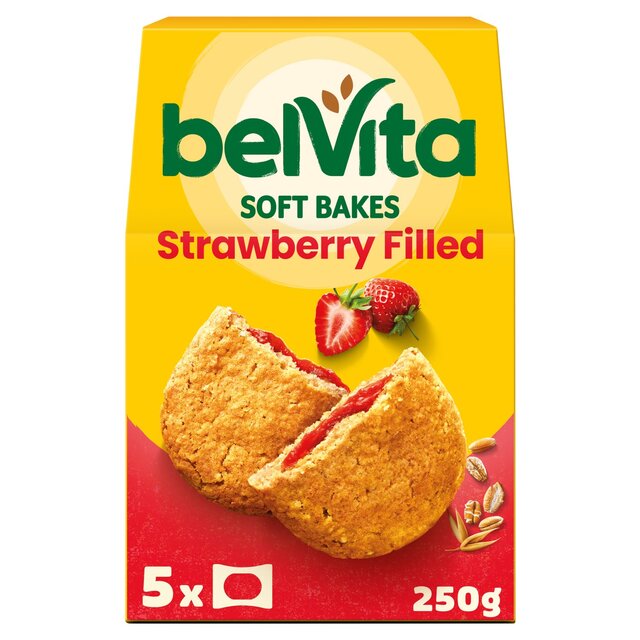 Belvita Strawberry Soft Bakes Breakfast Breakfast Biscuits 5 x 40g