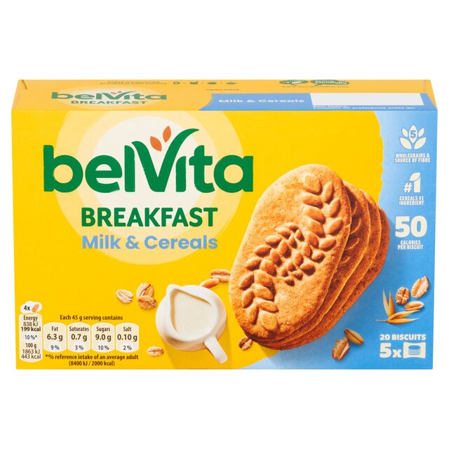 Belvita Milk & Cereals Breakfast Biscuits 5 x 45g