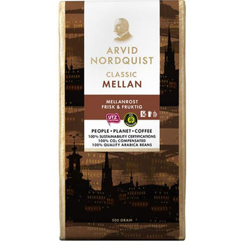 Café de moulues de rôti de rôti moyen Mellanrost classique 500g