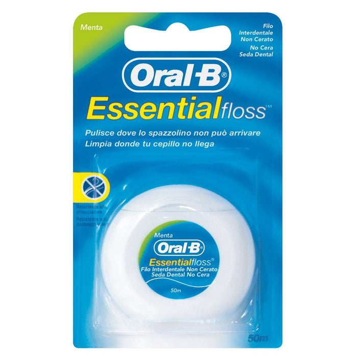 Floss dentaire ciré de menthe essentielle oral-B 50m