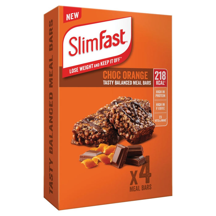 لوح بديل للوجبات SlimFast Choc Orange، 4 × 60 في كل عبوة