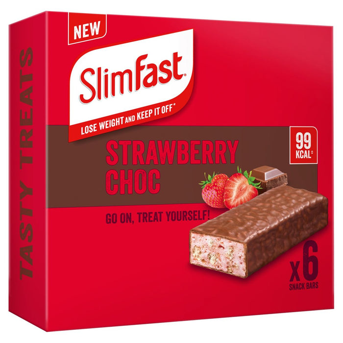 SlimFast Core Strawberry Choc Snack Bar 6 × 25 لكل علبة