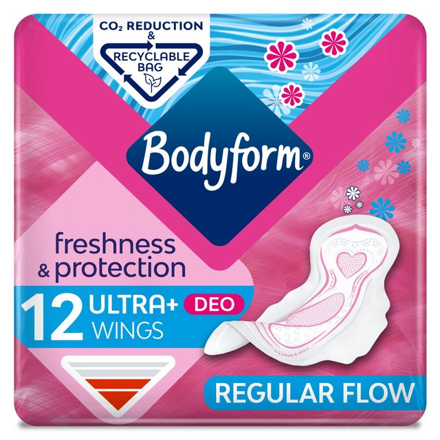 Bodyform Deo Fresh Wings عادي 12 في العبوة