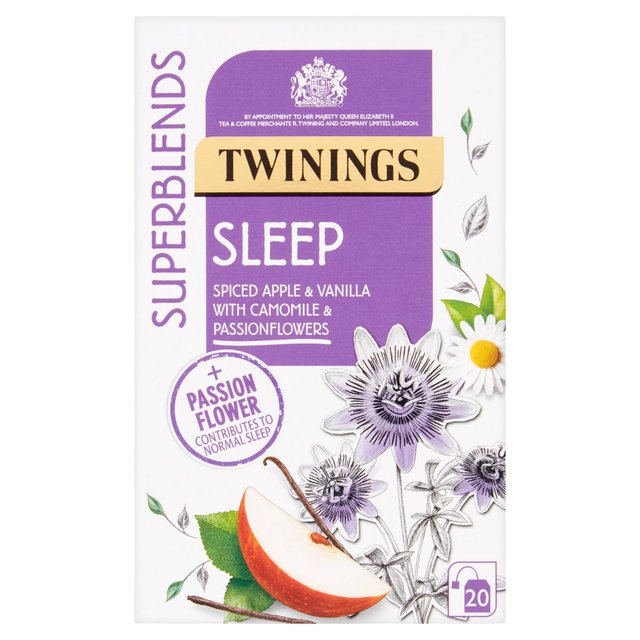 Twinings Superblends Sleep مع التفاح المتبل والبابونج 20 في كل عبوة
