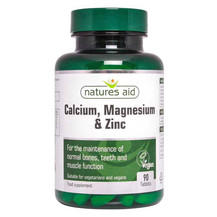 Natures Aide Calcium Magnésium et complément de supplément de zinc 90 par paquet