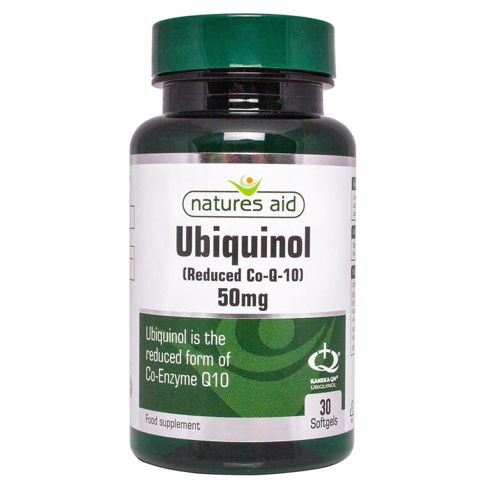Natures Aid Ubiquinol reduced Co Q 10 Soft Gels 50mg 30 per pack