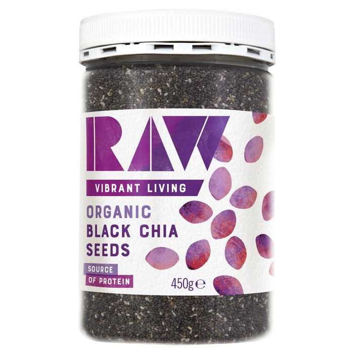 Rohgesundheit organische schwarze Chia -Samen 450g