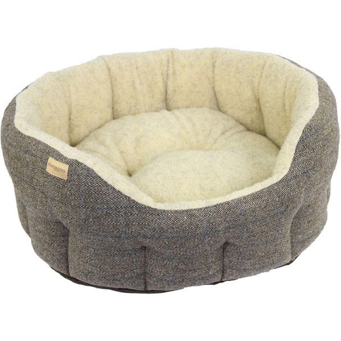 سرير كلب تويد تقليدي باللون البيج من إيرثبوند، متوسط ​​الحجم