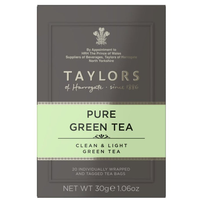 Taylors reiner grüner Tea -Teebeutel 20 pro Packung