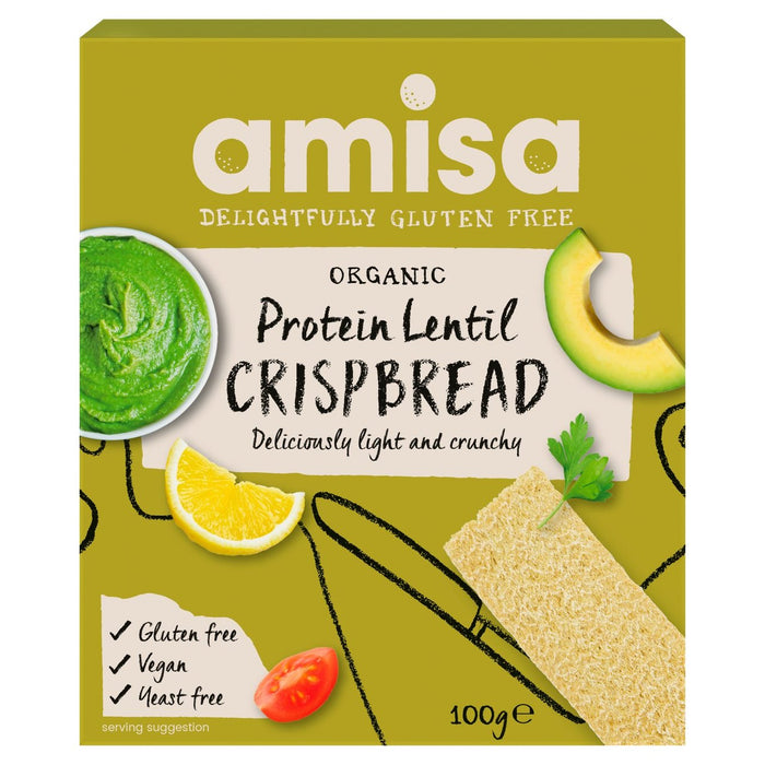 أميسا - خبز العدس العضوي الخالي من الغلوتين والبروتين 100 جرام