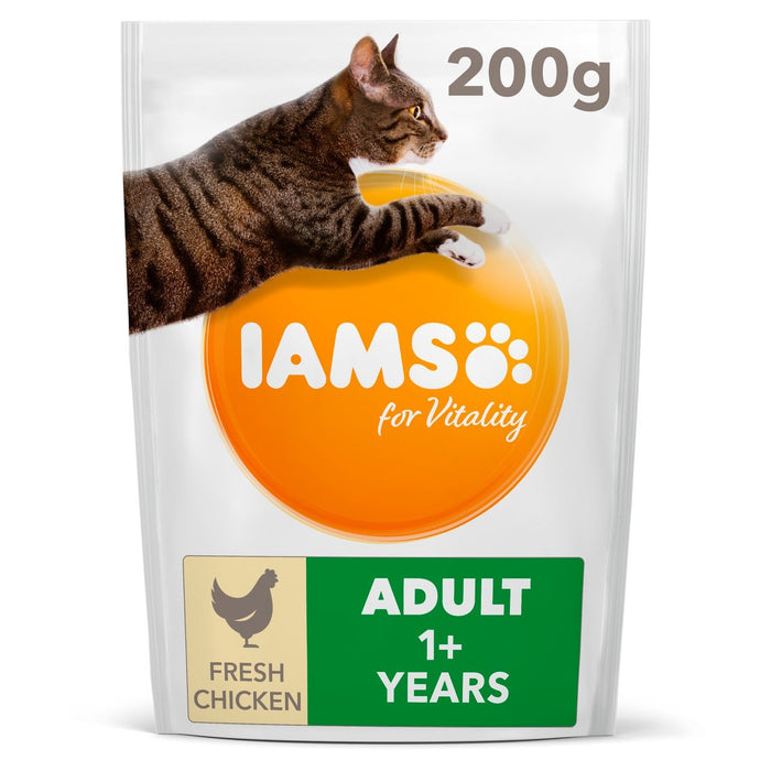 IAMS طعام للقطط البالغة بالحيوية مع الدجاج الطازج 200 جرام