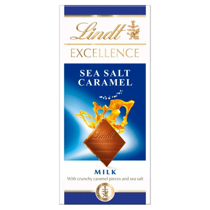 ليندت إكسلانس لوح شوكولاتة الحليب بالكراميل وملح البحر 100 جرام