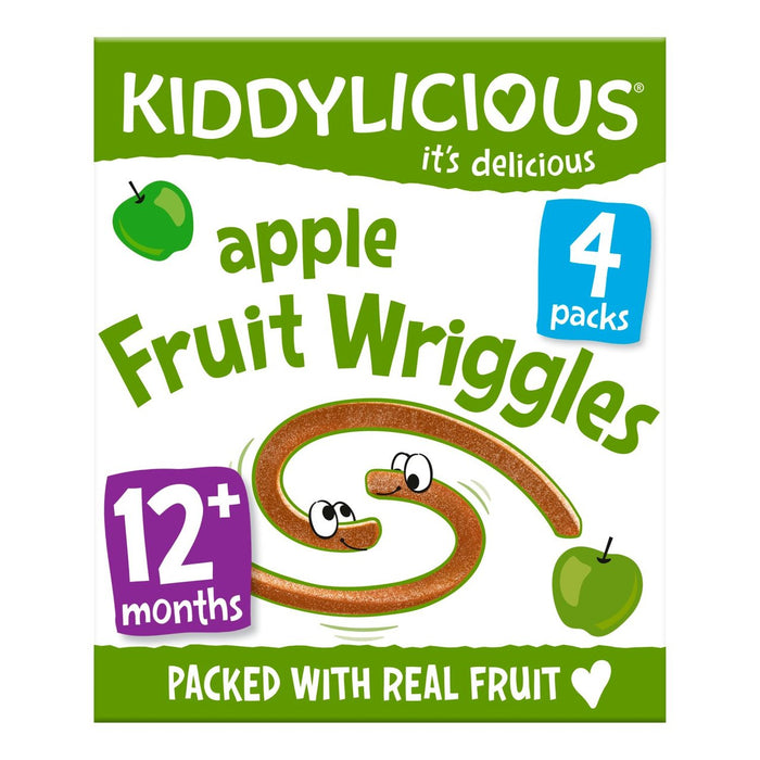 كيديليشوس قطع فاكهة التفاح، 12 شهرًا + عبوات متعددة 4 × 12 جم