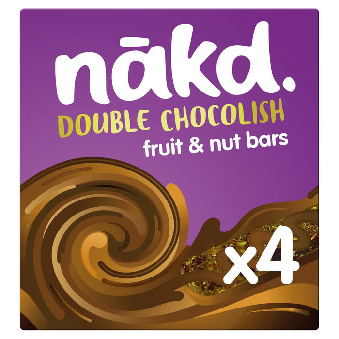 Nakd Double Chocolish Fruit Nut & Cocoa Barres 4 x 35G