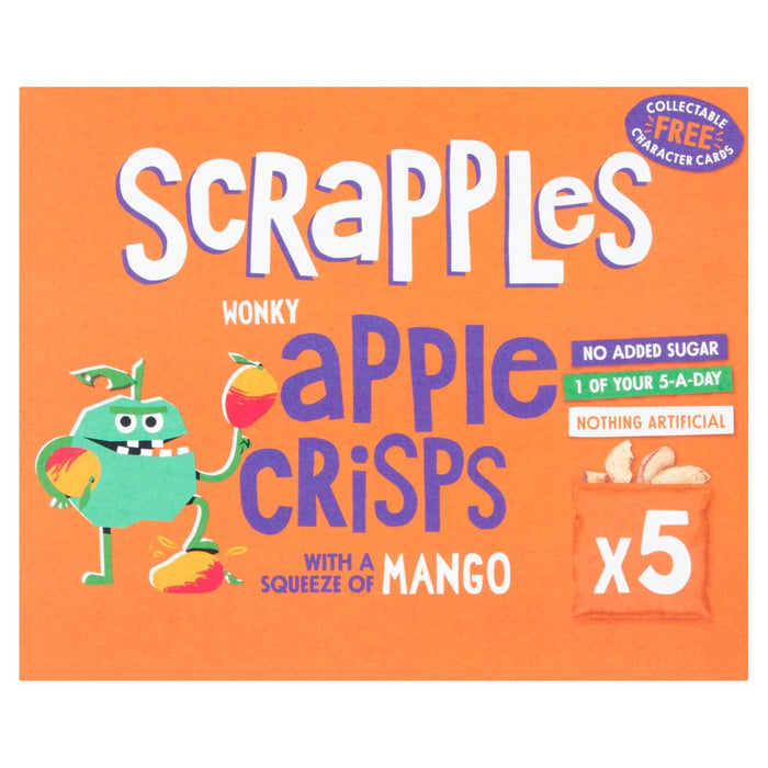 سكرابلز كيدز - رقائق التفاح والمانجو متعددة العلب 5 × 12 جم